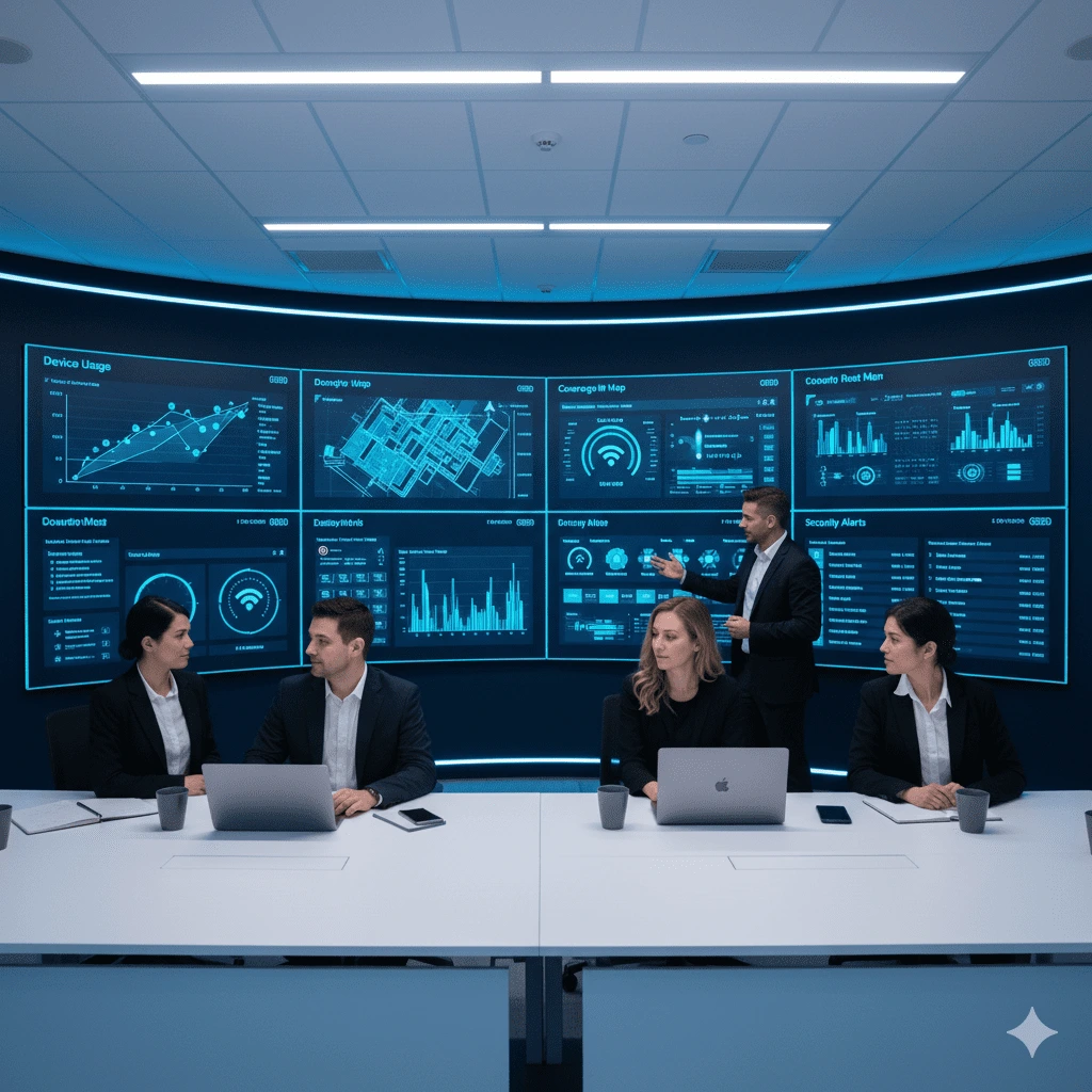 Real-time enterprise WiFi network monitoring and support